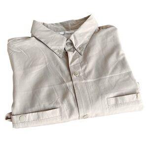 Columbia PFG Omni-Shade Long Sleeve Fishing Shirt Beige XXL Vented Performance